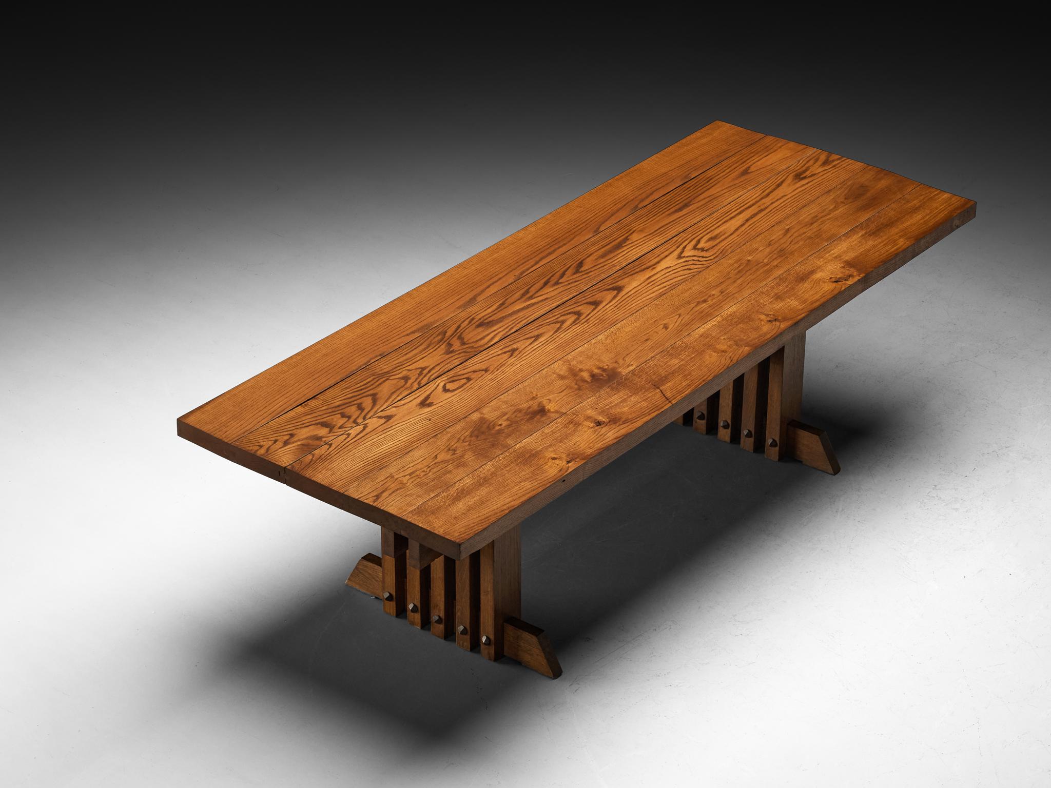 Milieu du XXe siècle Jordi Vilanova I Bosch Rare Dining Table in Oak en vente