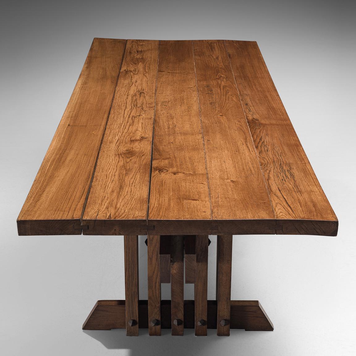 Mid-20th Century Jordi Vilanova I Bosch Rare Dining Table in Oak