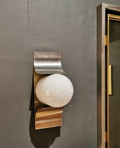 Jordi Vilanova Pair of Stainless Steel Sconces, Spain, 1960s