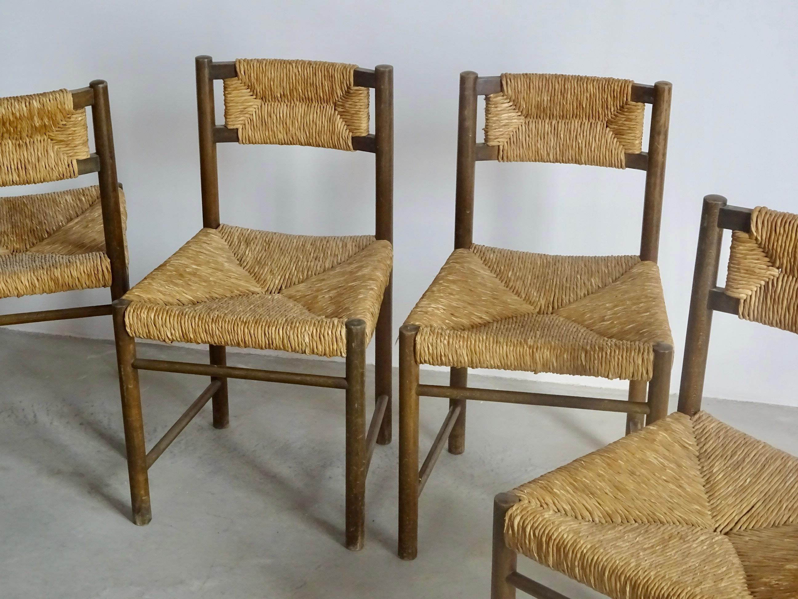 Jordi Vilanova Rush Chairs, Set of Four For Sale 3