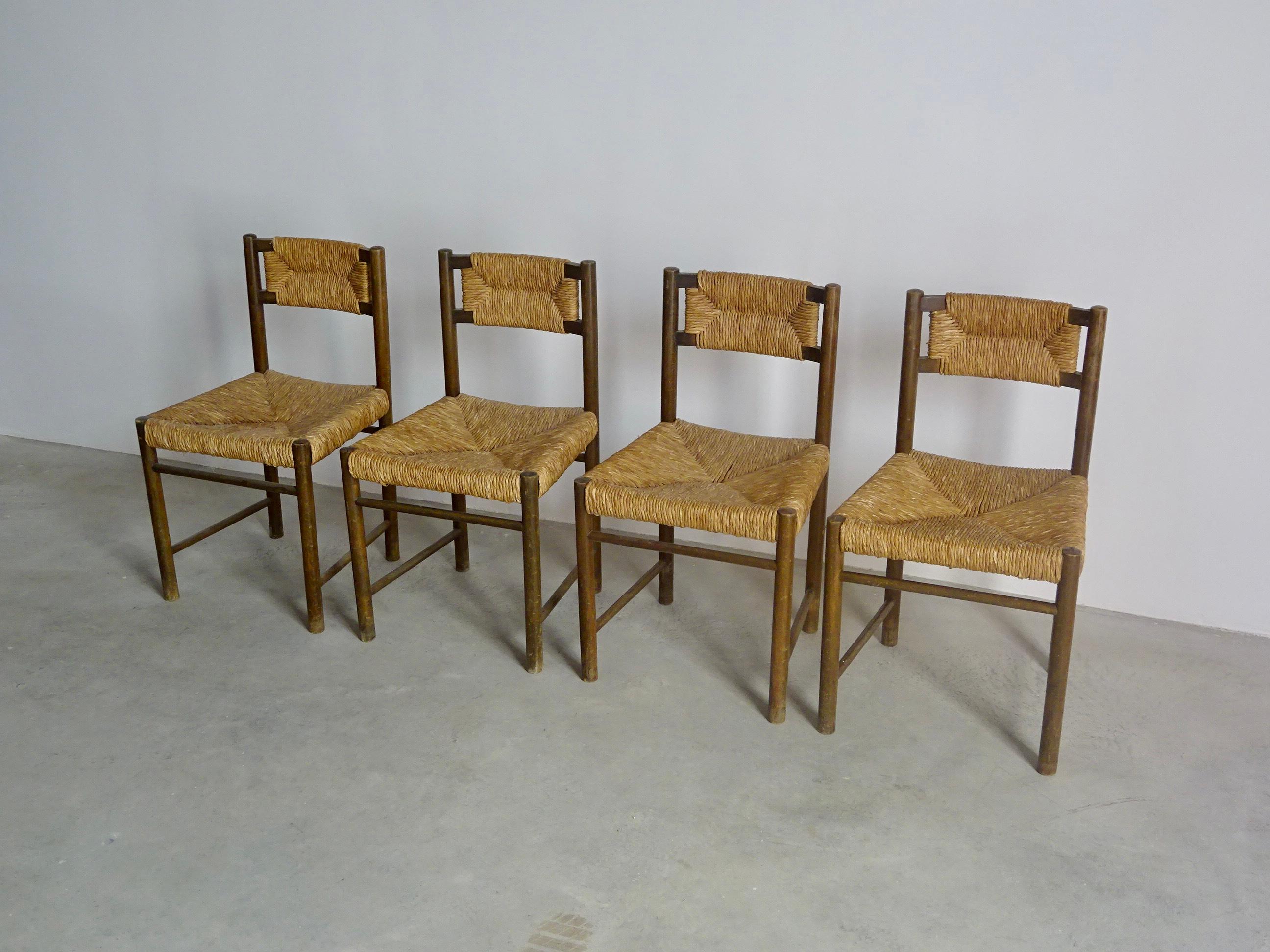 Jordi Vilanova Rush Chairs, Set of Four For Sale 1