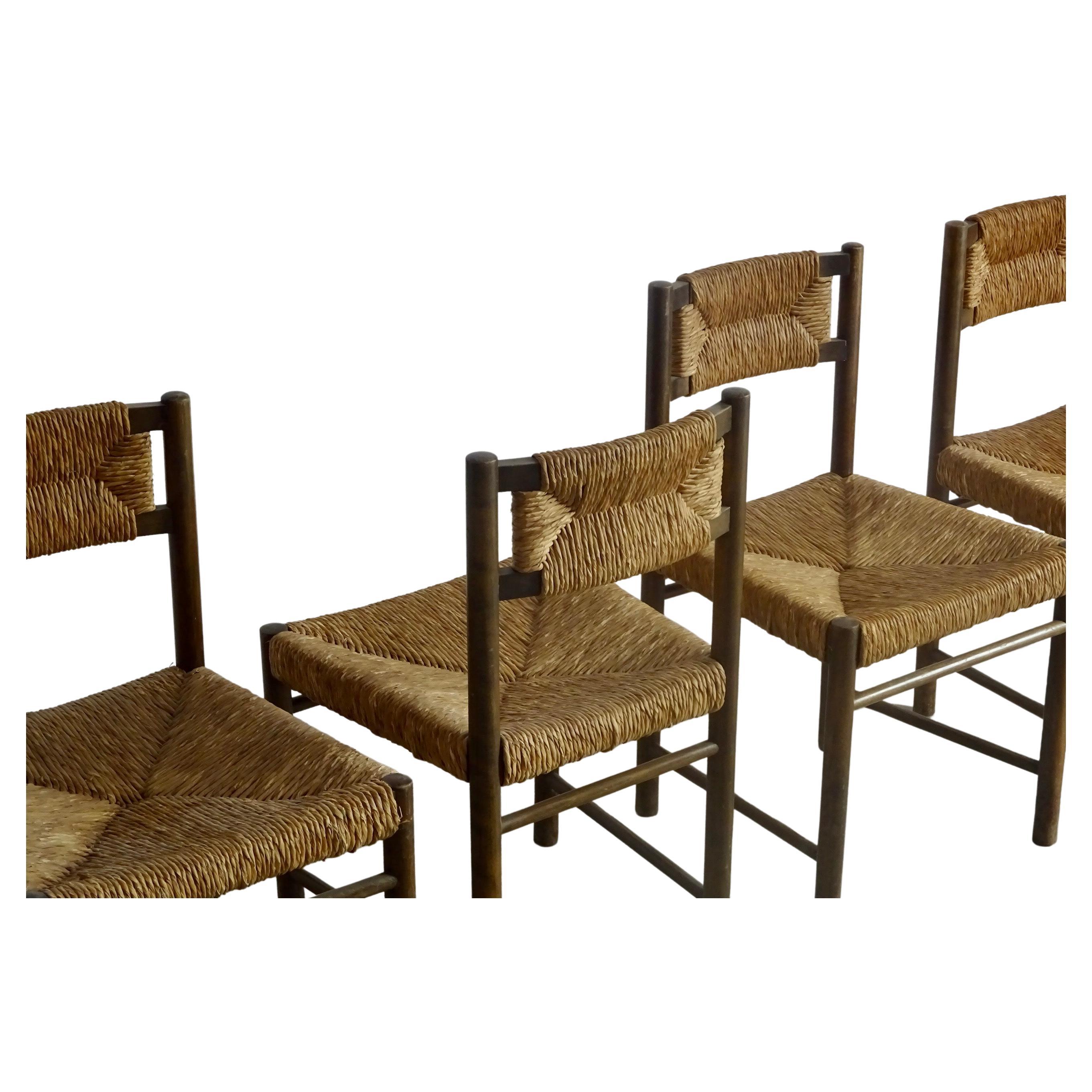 Jordi Vilanova Rush Chairs, Set of Four For Sale
