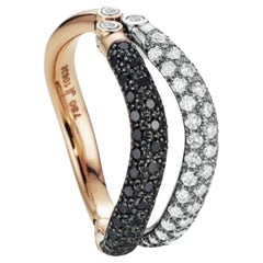 Jorg Heinz "Trias Mystery Ring" 18K White & Rose Gold Diamond Ring