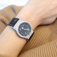 JORG HYSEK Automatik AN03 Schwarze Edelstahl-Armbanduhr Edelstahl & 4,40 Ctw Diamanten