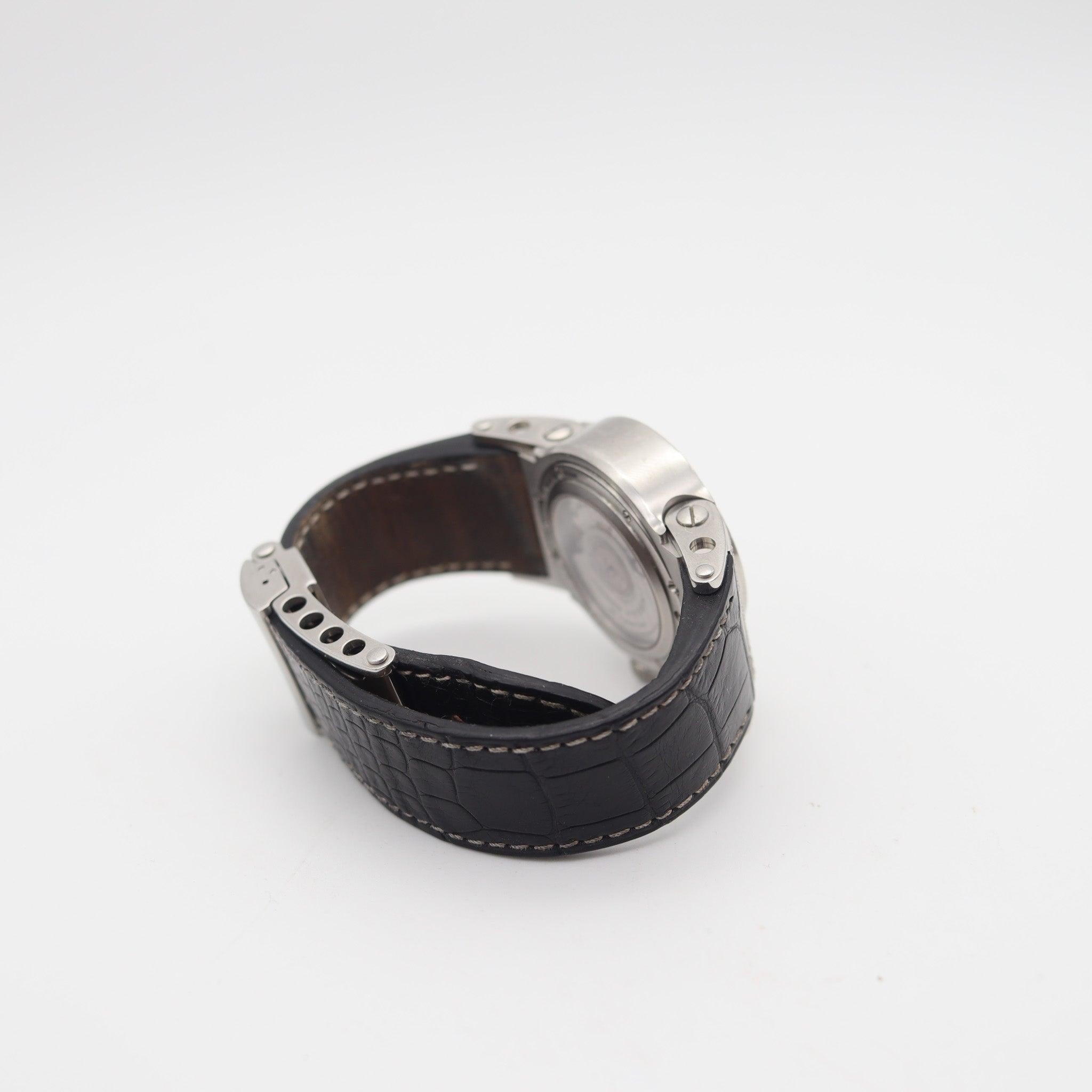 Taglio brillante JORG Hysek Automatic AN03 Orologio da polso nero in acciaio inossidabile e diamanti da 4,40 ctw in vendita