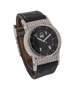 JORG HYSEK Automatik AN03 Schwarze Edelstahl-Armbanduhr Edelstahl & 4,40 Ctw Diamanten