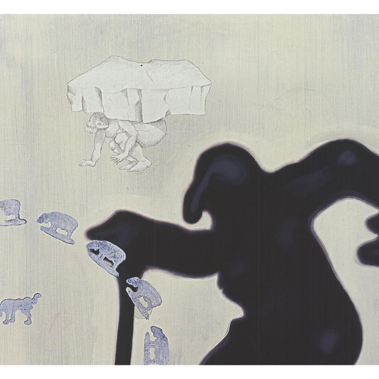 Jorg Immendorf „Ohne Titel (Hui Gui)“ 1995- Offset-Lithographie- Signiert im Angebot 2
