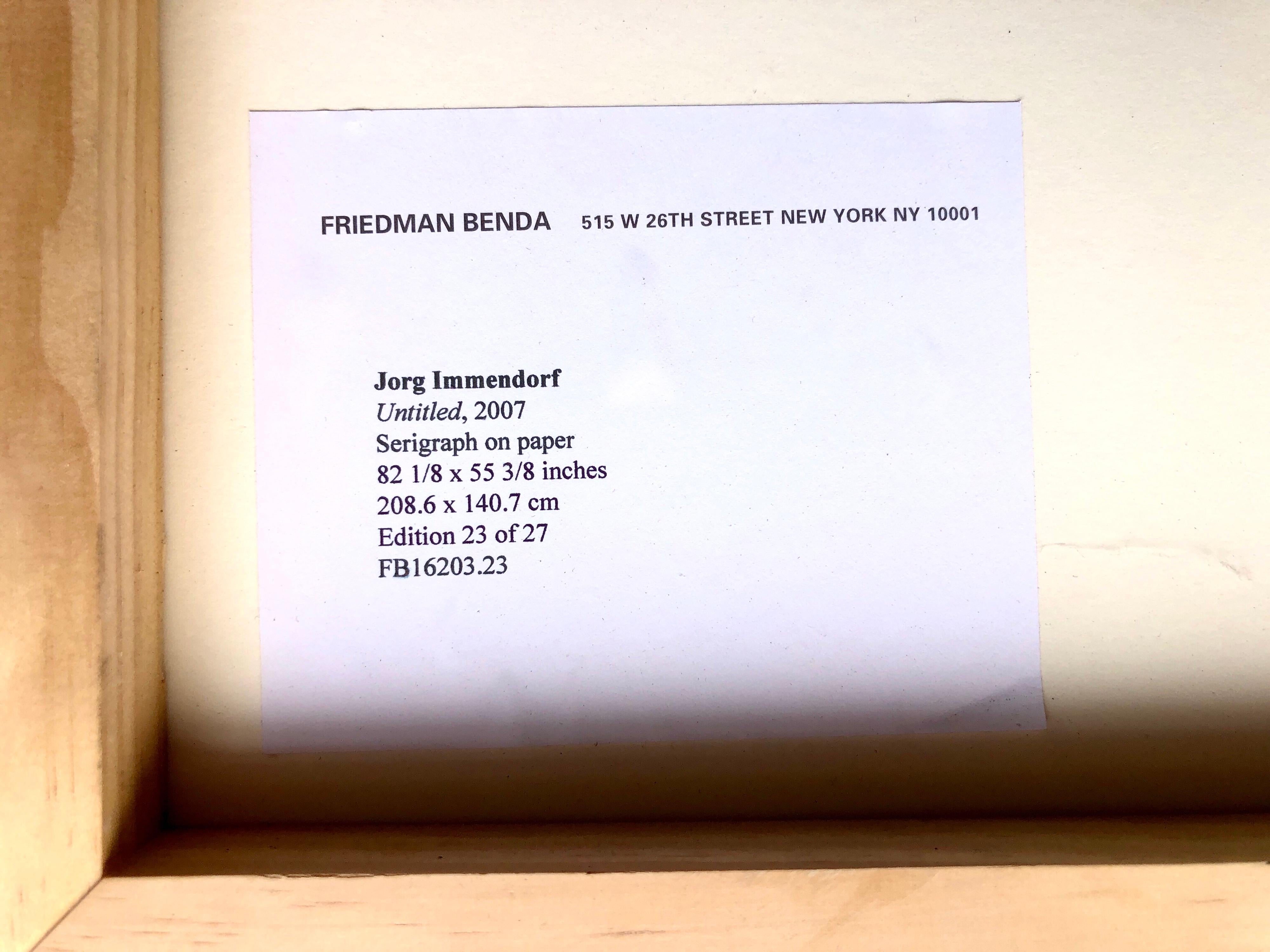 Serigrafia di grandi dimensioni Neo Figurativo Espressionista Stampa Jorg Immendorff in vendita 5
