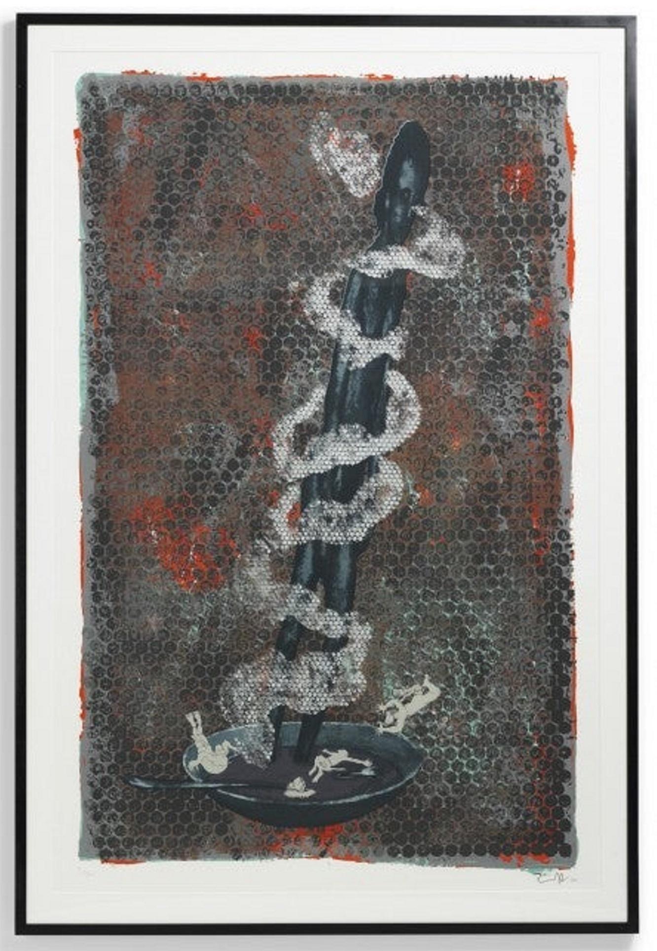 Serigrafia di grandi dimensioni Neo Figurativo Espressionista Stampa Jorg Immendorff in vendita 4
