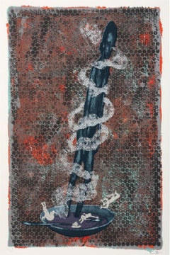 Serigrafia di grandi dimensioni Neo Figurativo Espressionista Stampa Jorg Immendorff