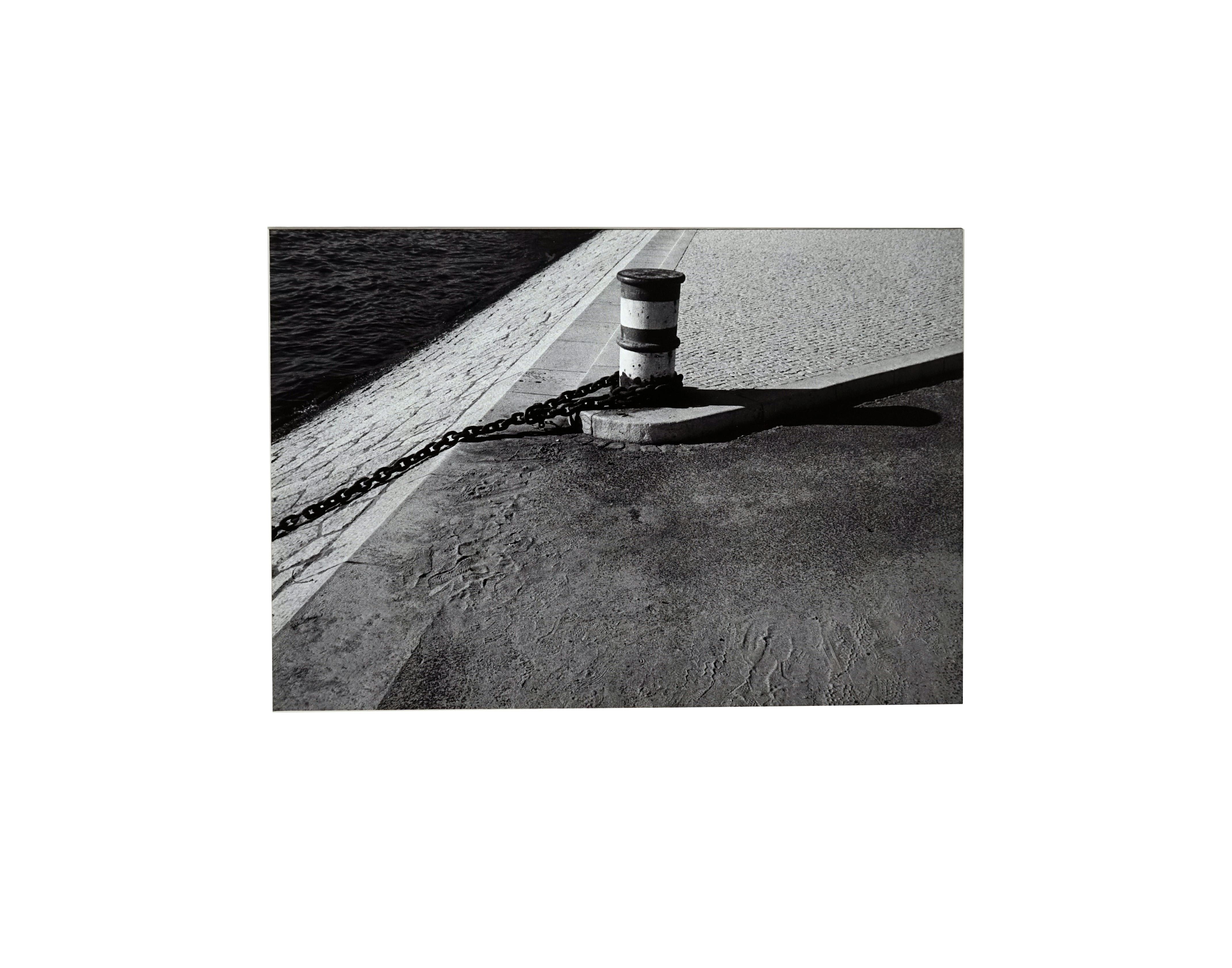 Rivages - Off-Print # 2 -Lisbon - 1982 - Minimalist Black & White Photography - Gray Black and White Photograph by Jörg Krichbaum