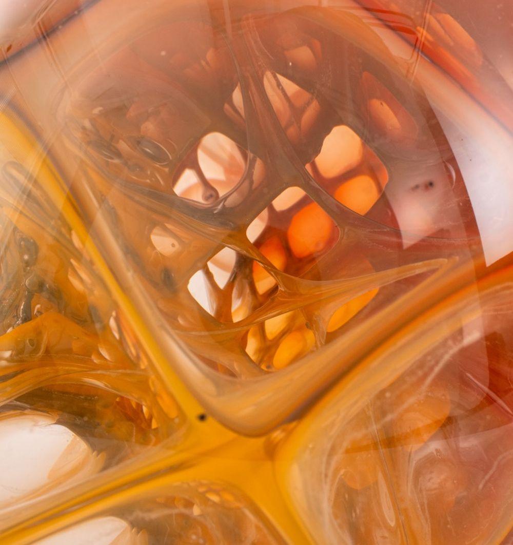 Jorg Zimmermann Studio Art Glass Sculpture (Metall) im Angebot