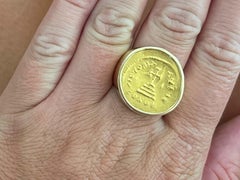 Jorge Adeler Heraclius Gold Coin Ring in 18Karat Yellow Gold