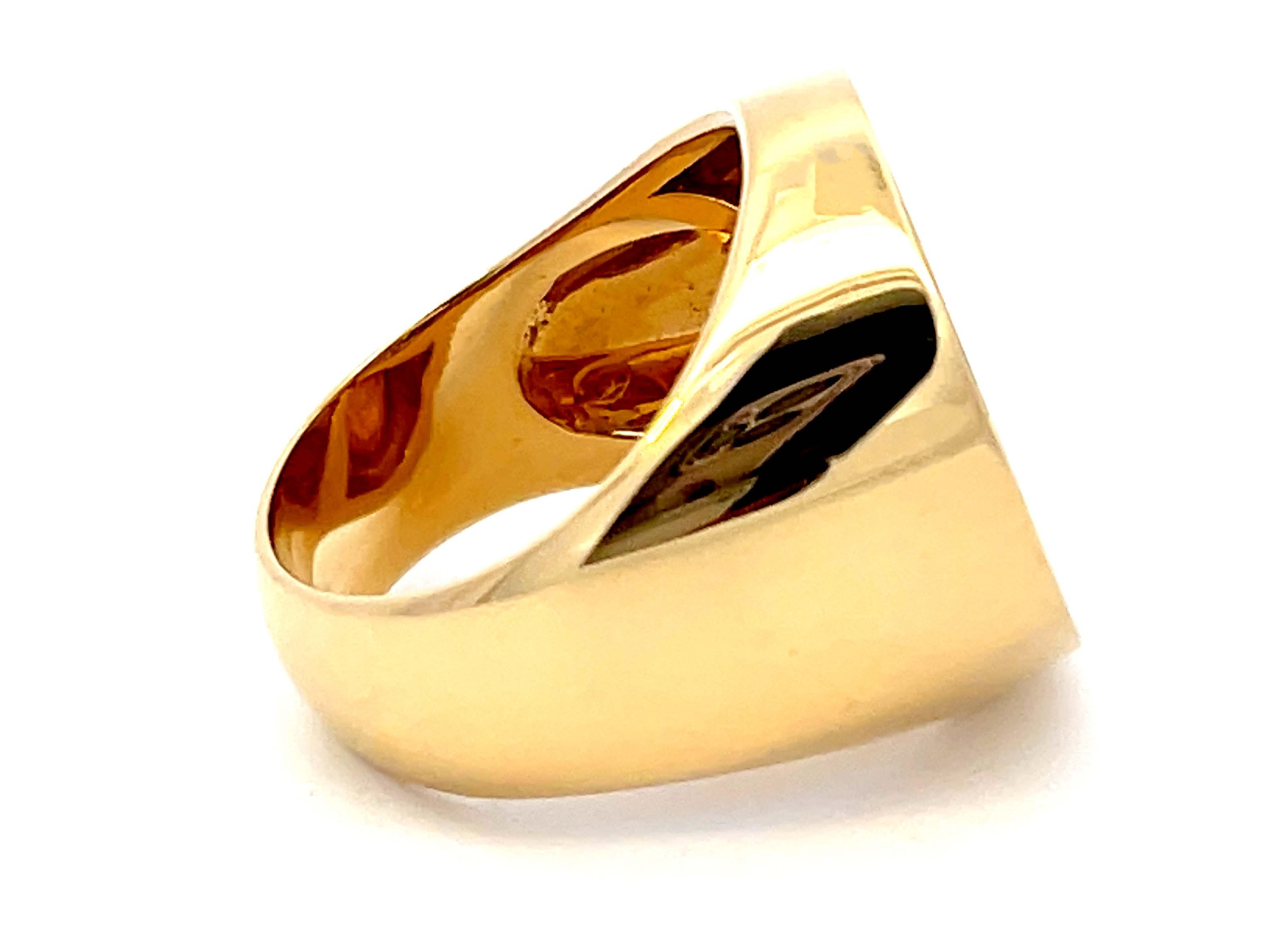 Jorge Adeler Heraclius Gold Coin Ring in 18Karat Yellow Gold For Sale 2