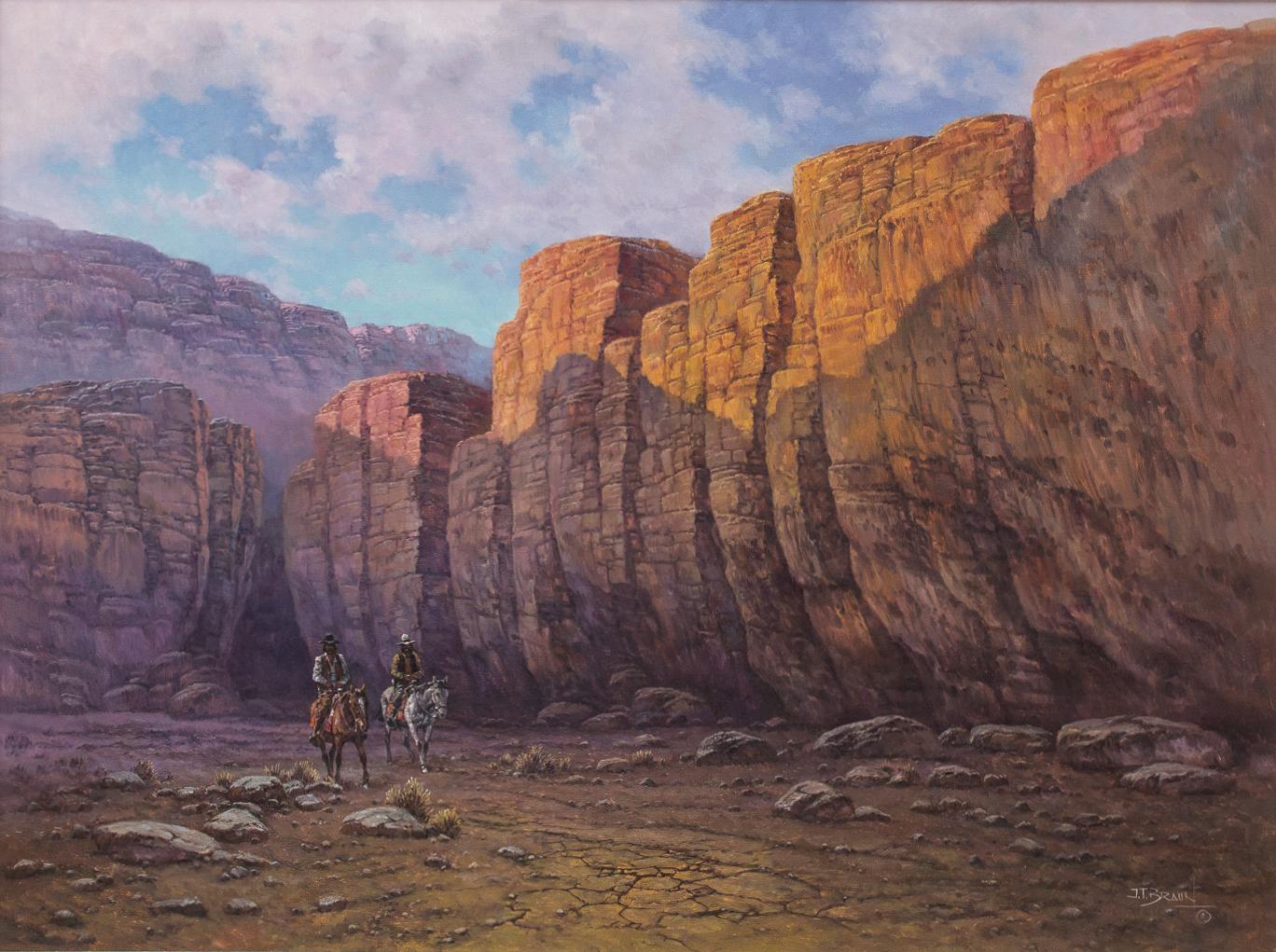 Jinetes en el Cañón - Painting Realista de Jorge Braun Tarallo