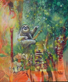 le berceau des conquilles, Peinture, Acrylique sur toile