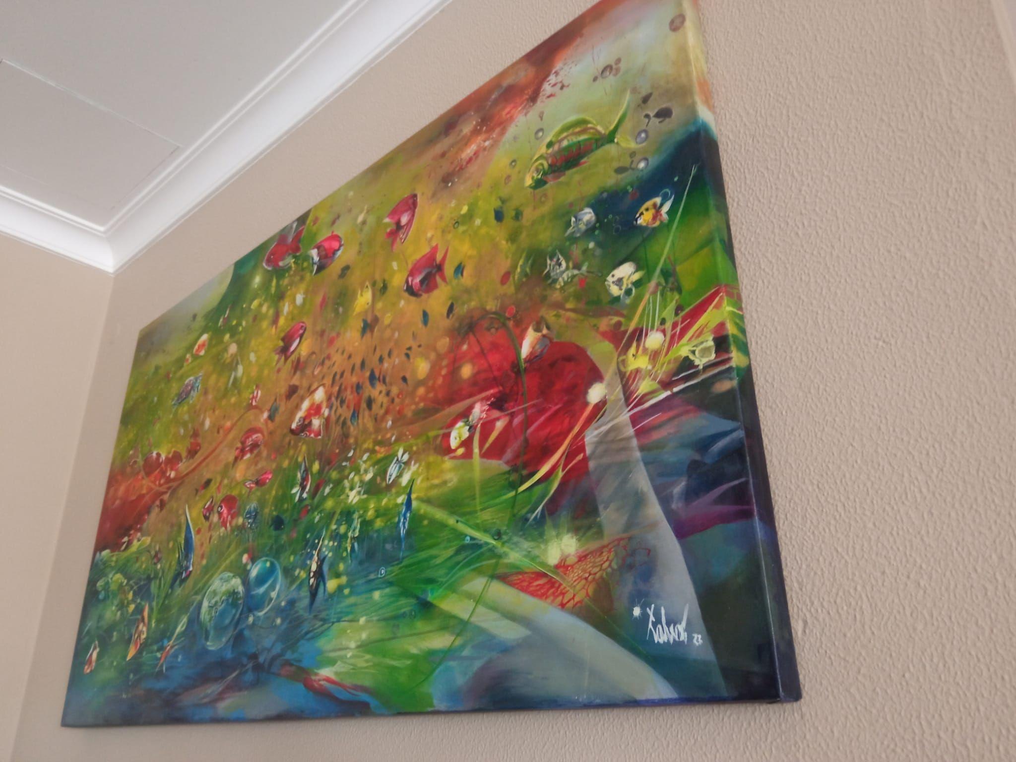 Tortues, peinture, acrylique sur toile en vente 2
