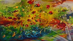 Tortues, peinture, acrylique sur toile