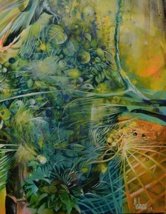 Peinture colombe blanche, acrylique sur toile