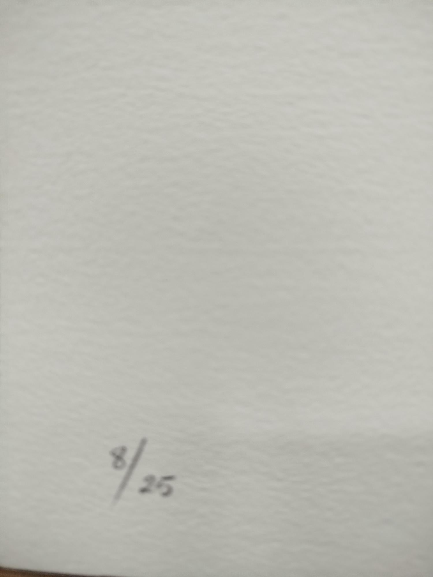 Castillo 15  Compañeros expressionniste abstrait litografia - Expressionnisme abstrait Painting par Jorge Castillo