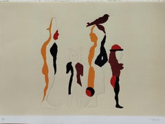 Castillo 34 Compañeros expressionist abstract litografia