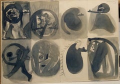 Castillo  Far West  original expressionist abstract paper painting