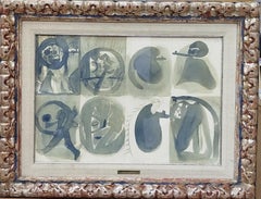 Castillo  Far West  original expressionist abstract paper painting