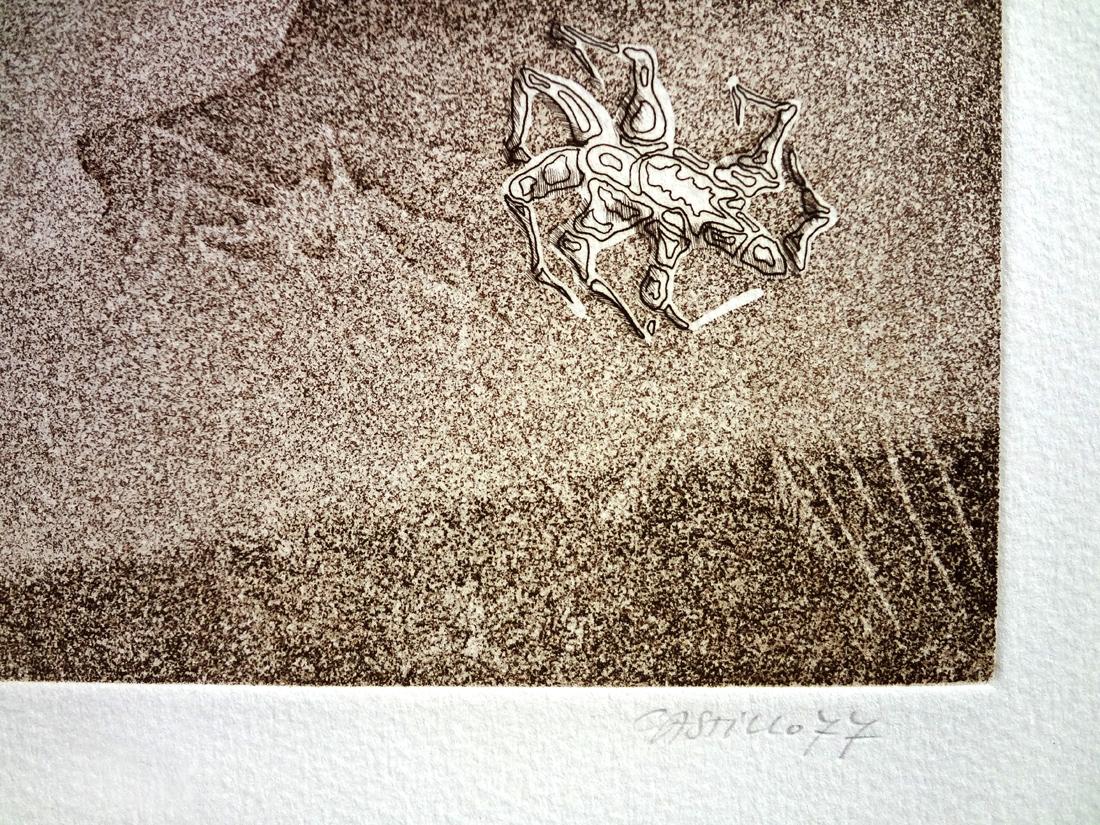 Jorge Castillo - COMPOSIZIONE EROTICA Acquaforte su carta Surrealismo spagnolo in vendita 3