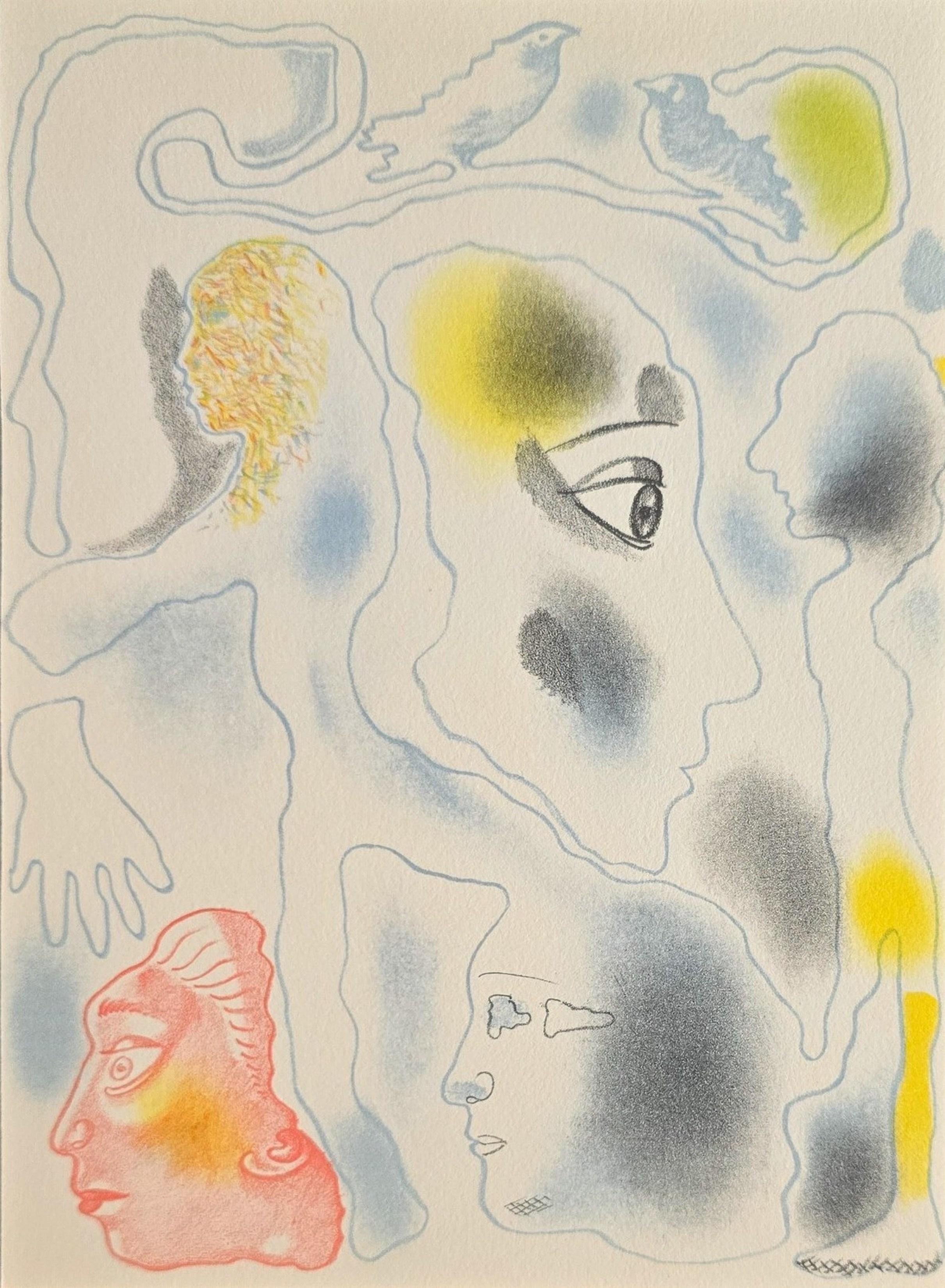 Komposition ohne Titel (Poligrafa, Redfern, figurativ, surreal, 50 % Rabatt – muss weg)