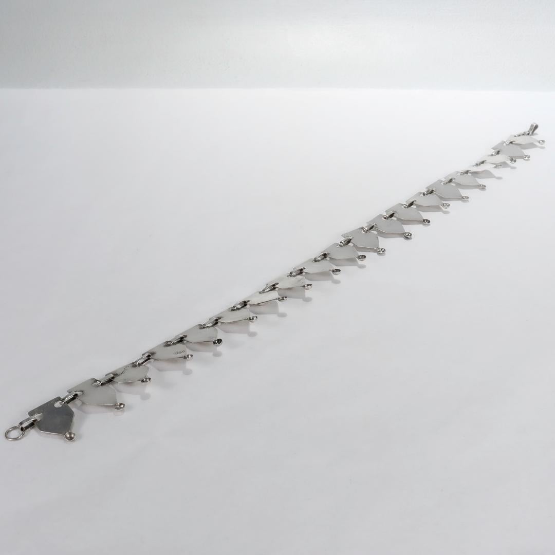 Jorge Chato Castillo Attributed 980 Silver Mexican Collar / Collier Necklace For Sale 6