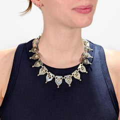 Early Taxco 980 Silver Mexican Collar / Collier Necklace