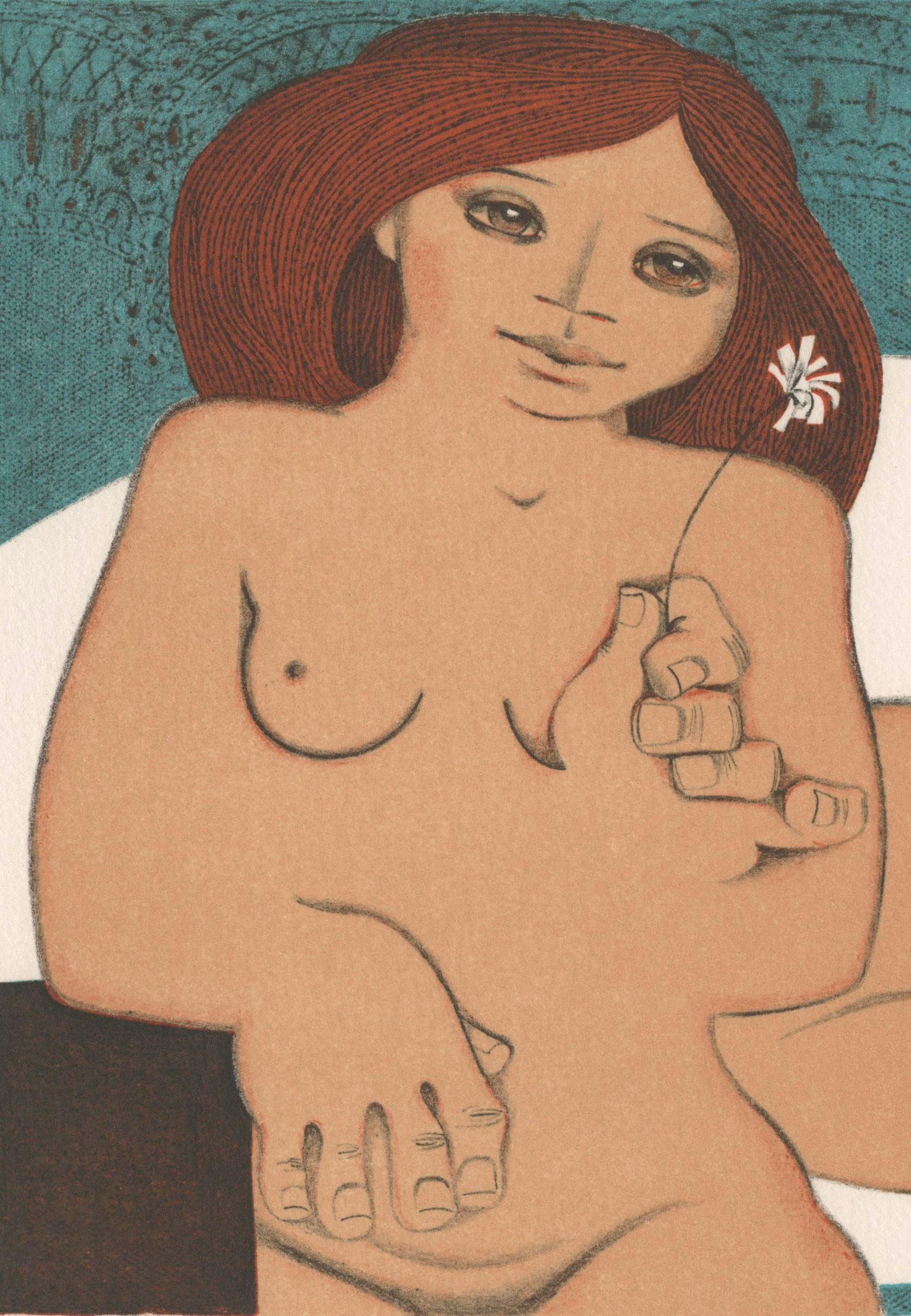 Jugentud (Youth) - Beige Figurative Print by Jorge Dumas