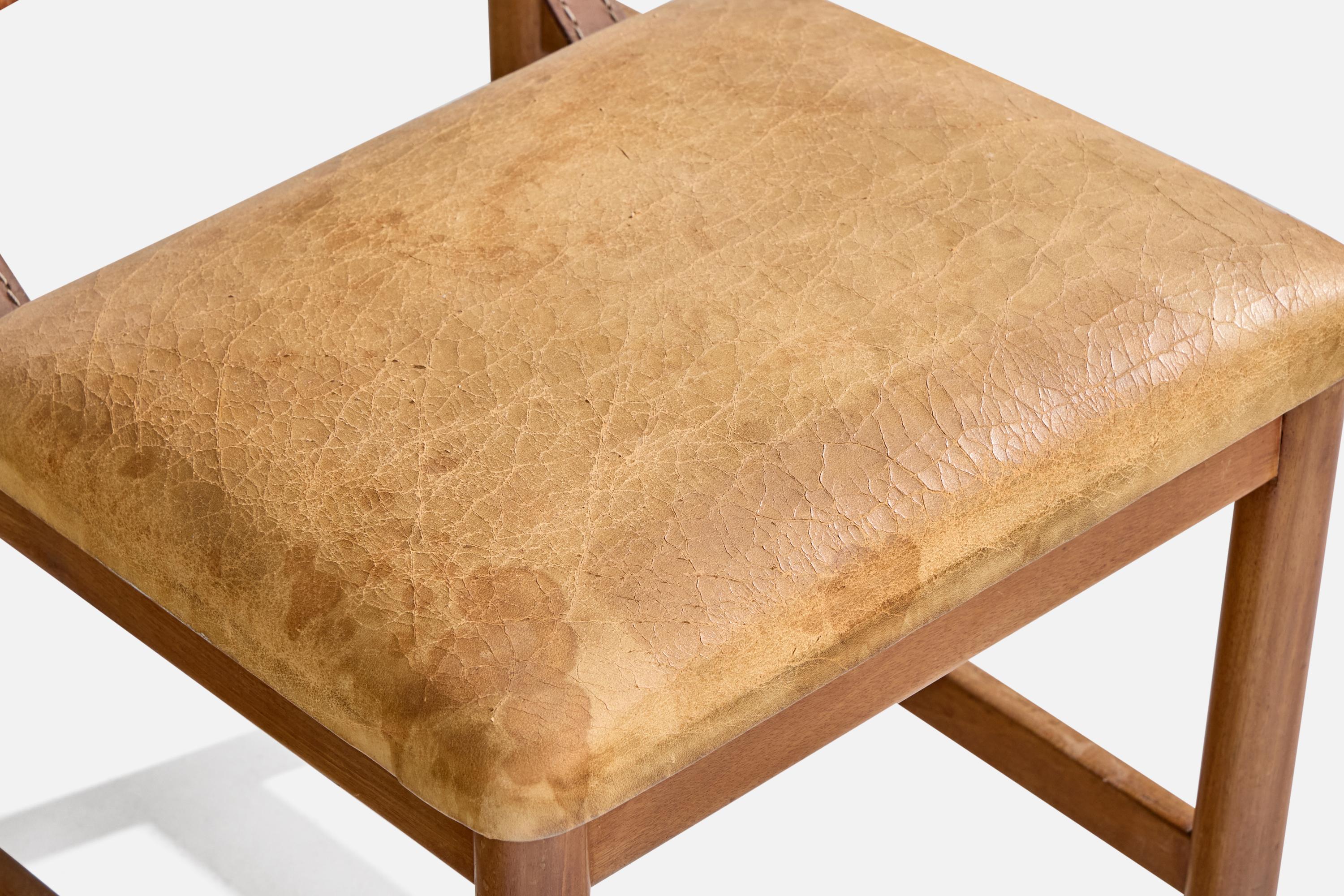 Jorge Jabour Mauad, Sillas de comedor, Cuero, Madera, Brasil, 1960 en venta 9