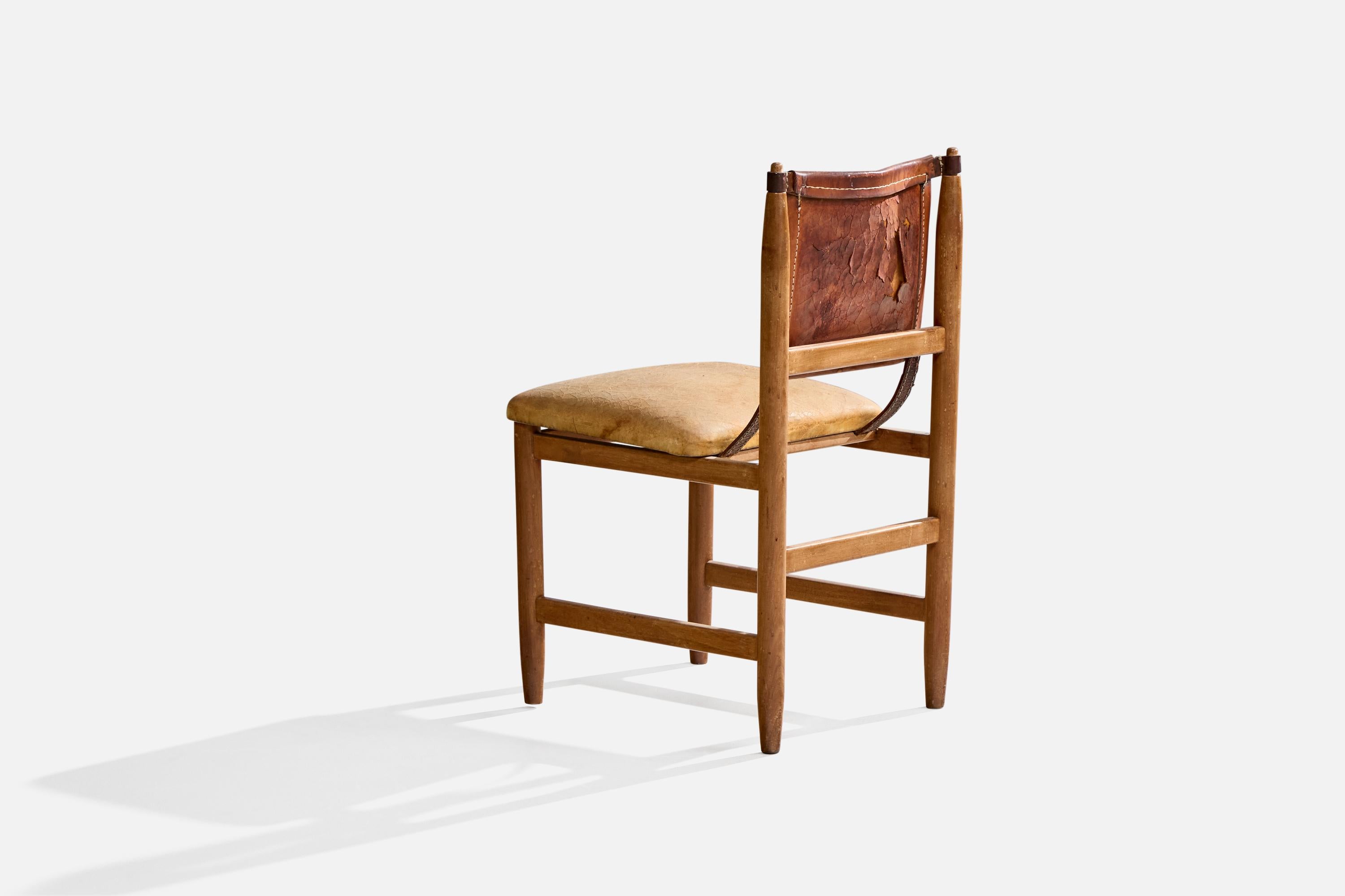 Jorge Jabour Mauad, Sillas de comedor, Cuero, Madera, Brasil, 1960 en venta 1