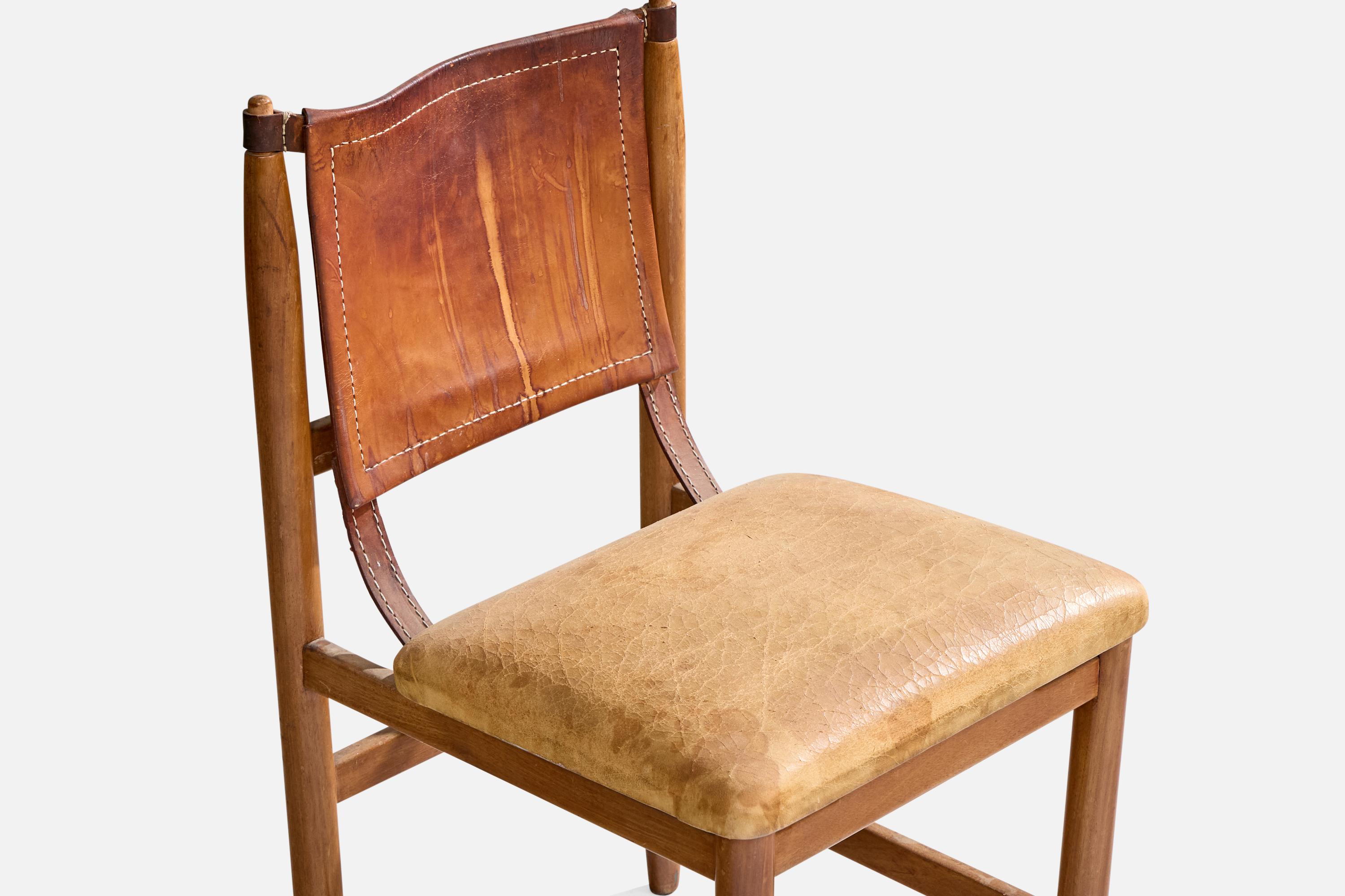 Jorge Jabour Mauad, Sillas de comedor, Cuero, Madera, Brasil, 1960 en venta 3
