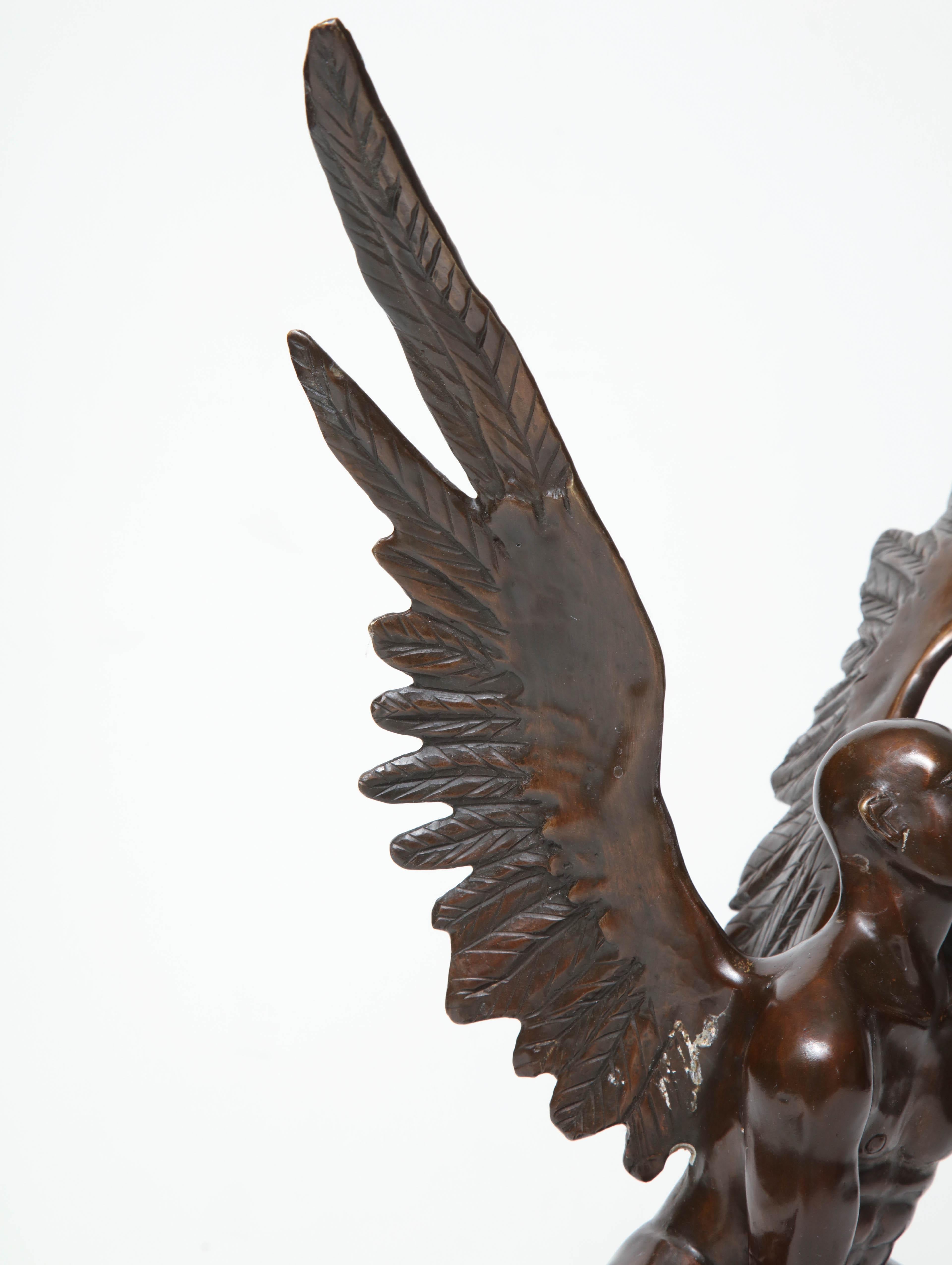 Baroque Revival Jorge Marin Signed Bronze Figure on a Ball with Carnival Mask