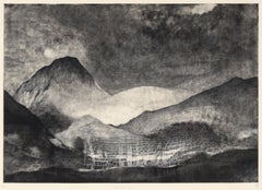 "Bajo el Volcan" Acquaforte e acquatinta su carta d'archivio, Edizione limitata X/XXII