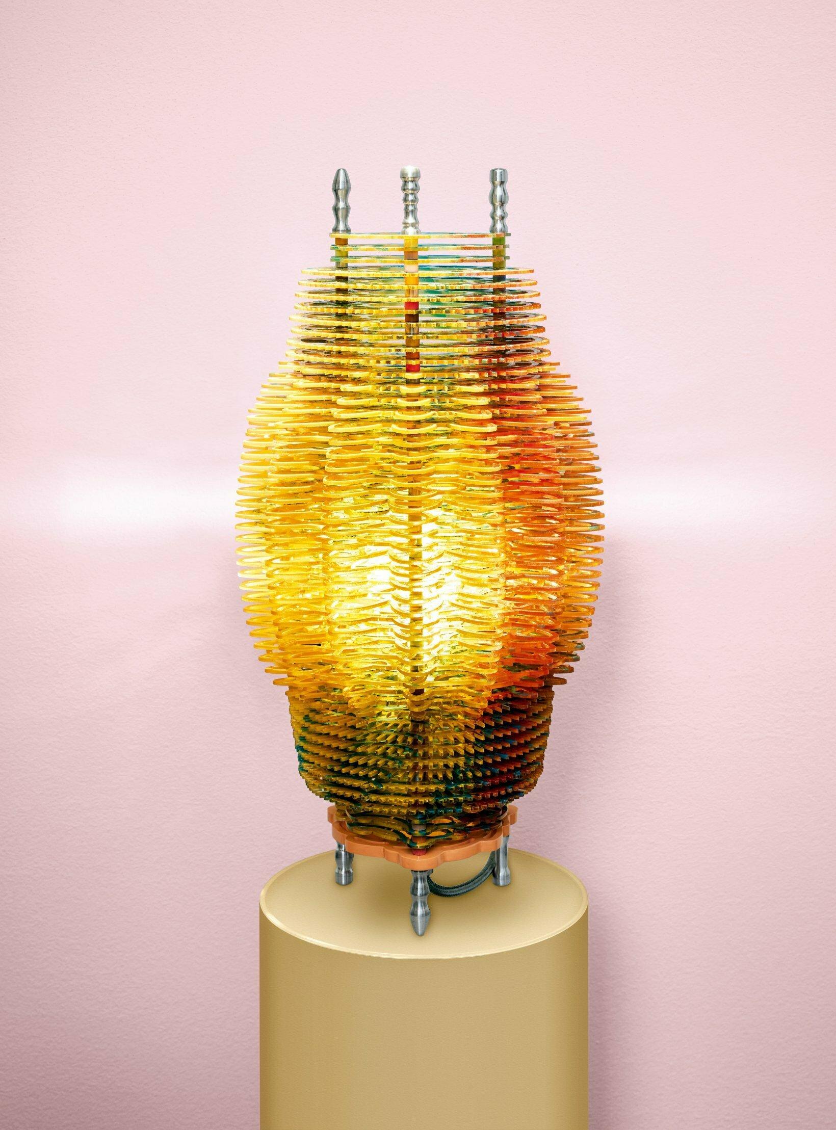 Hand-Painted Jorge Pardo. ‘Brussels Lamps’ #01