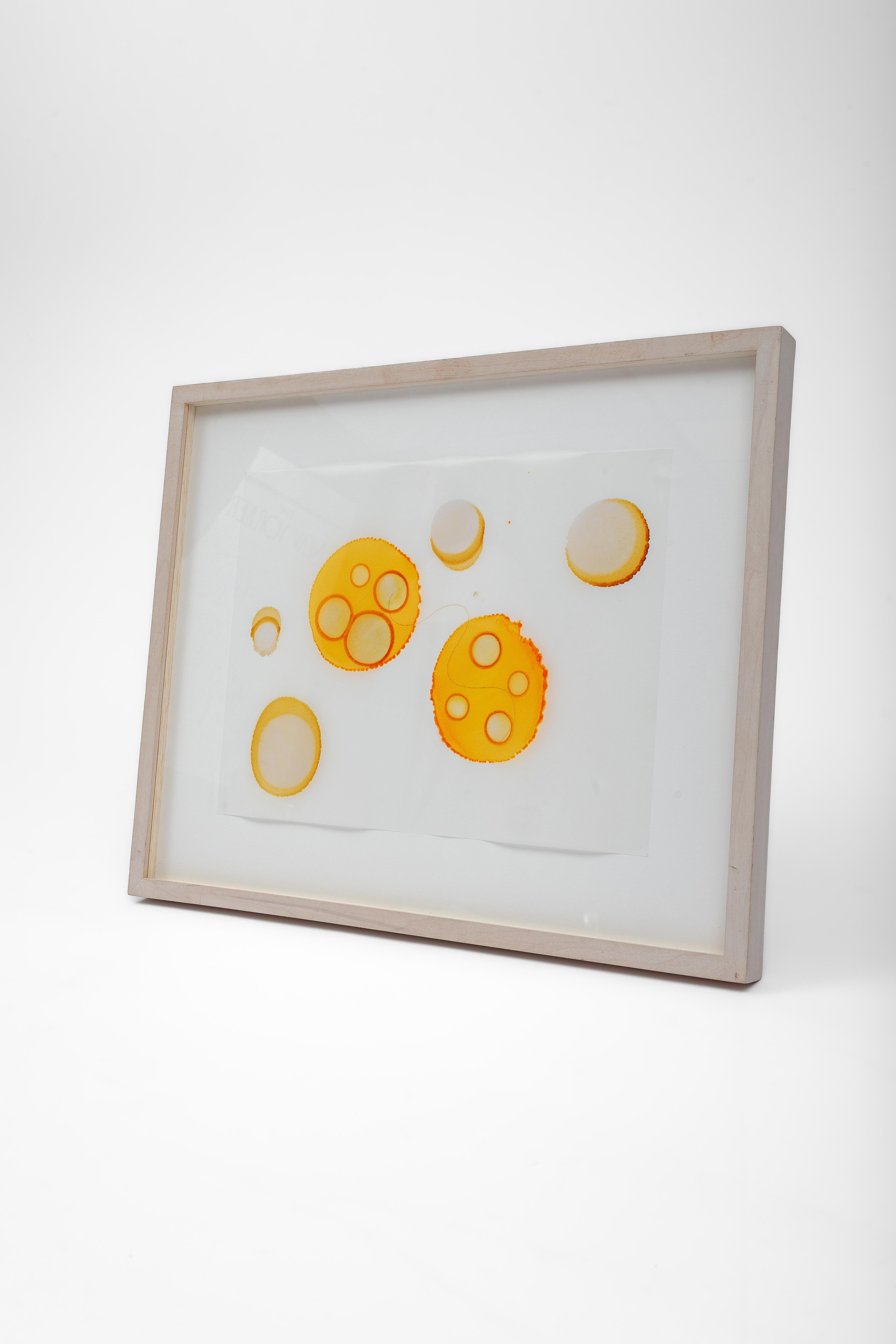 Painted Jorge Pardo: pantone drawing on vellum 1998 For Sale