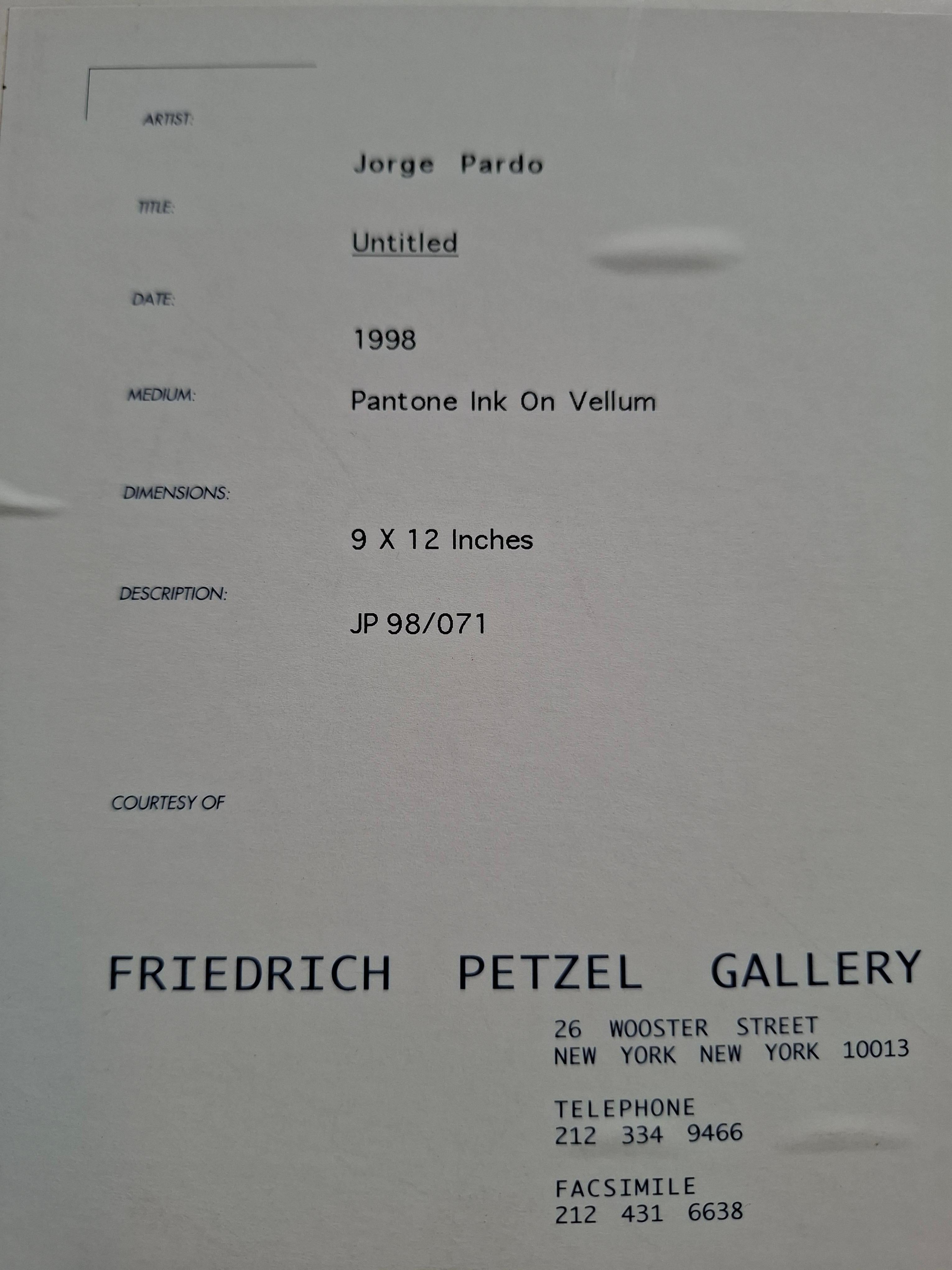 Jorge Pardo: pantone drawing on vellum 1998 en Bueno estado para la venta en Zemst, BE