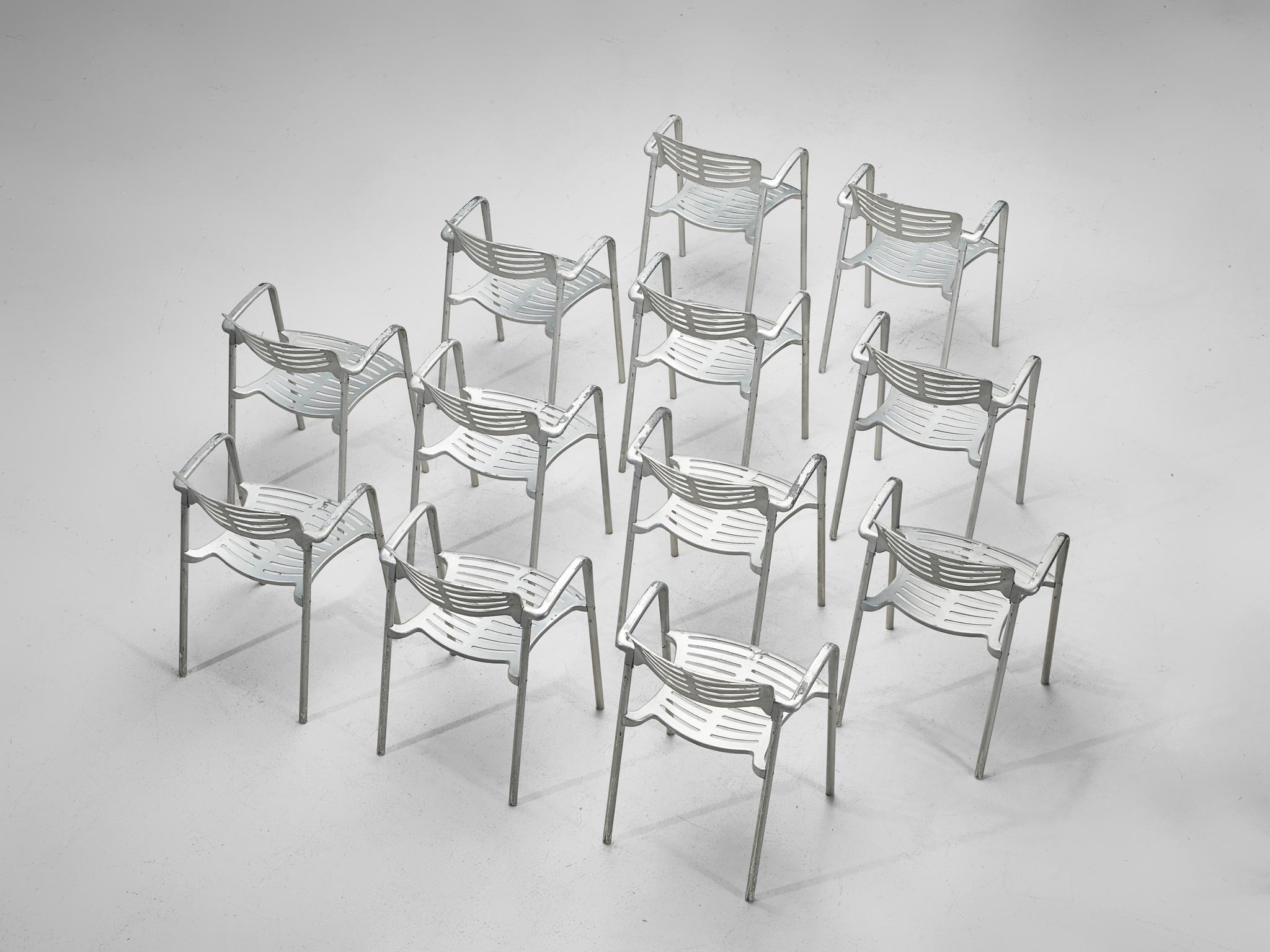 Jorge Pensi 'Toledo' Armchairs in Aluminium For Sale 4