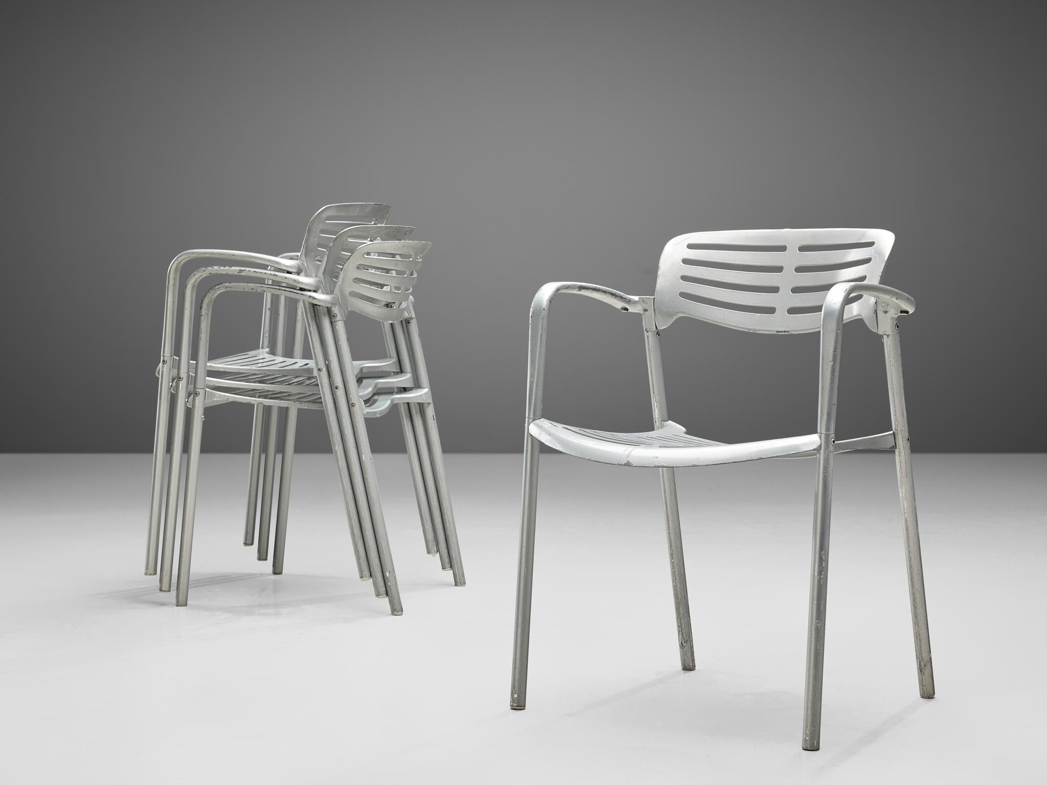 Mid-Century Modern Jorge Pensi 'Toledo' Armchairs in Aluminium For Sale