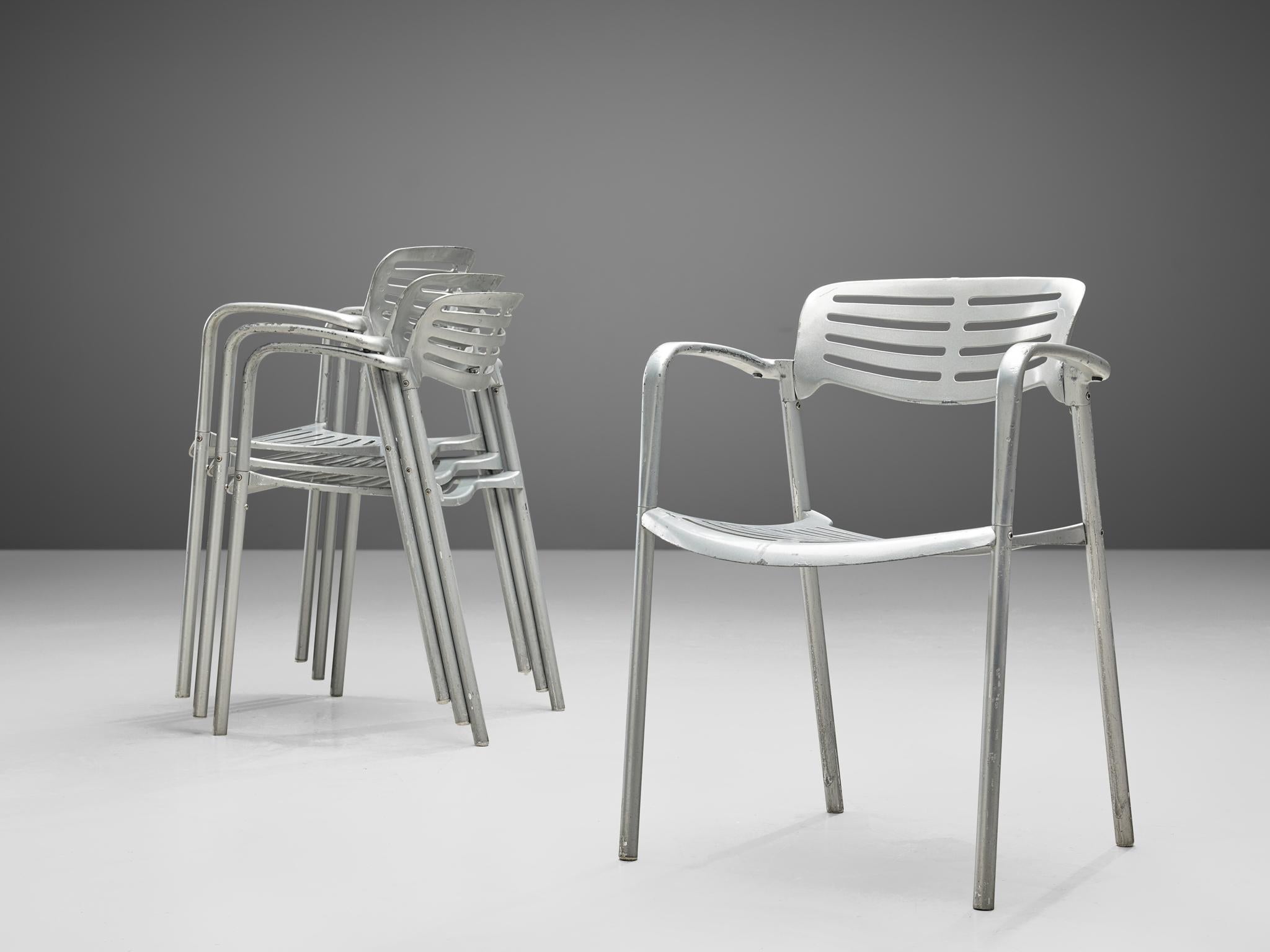 Mid-Century Modern Jorge Pensi 'Toledo' Armchairs in Aluminium