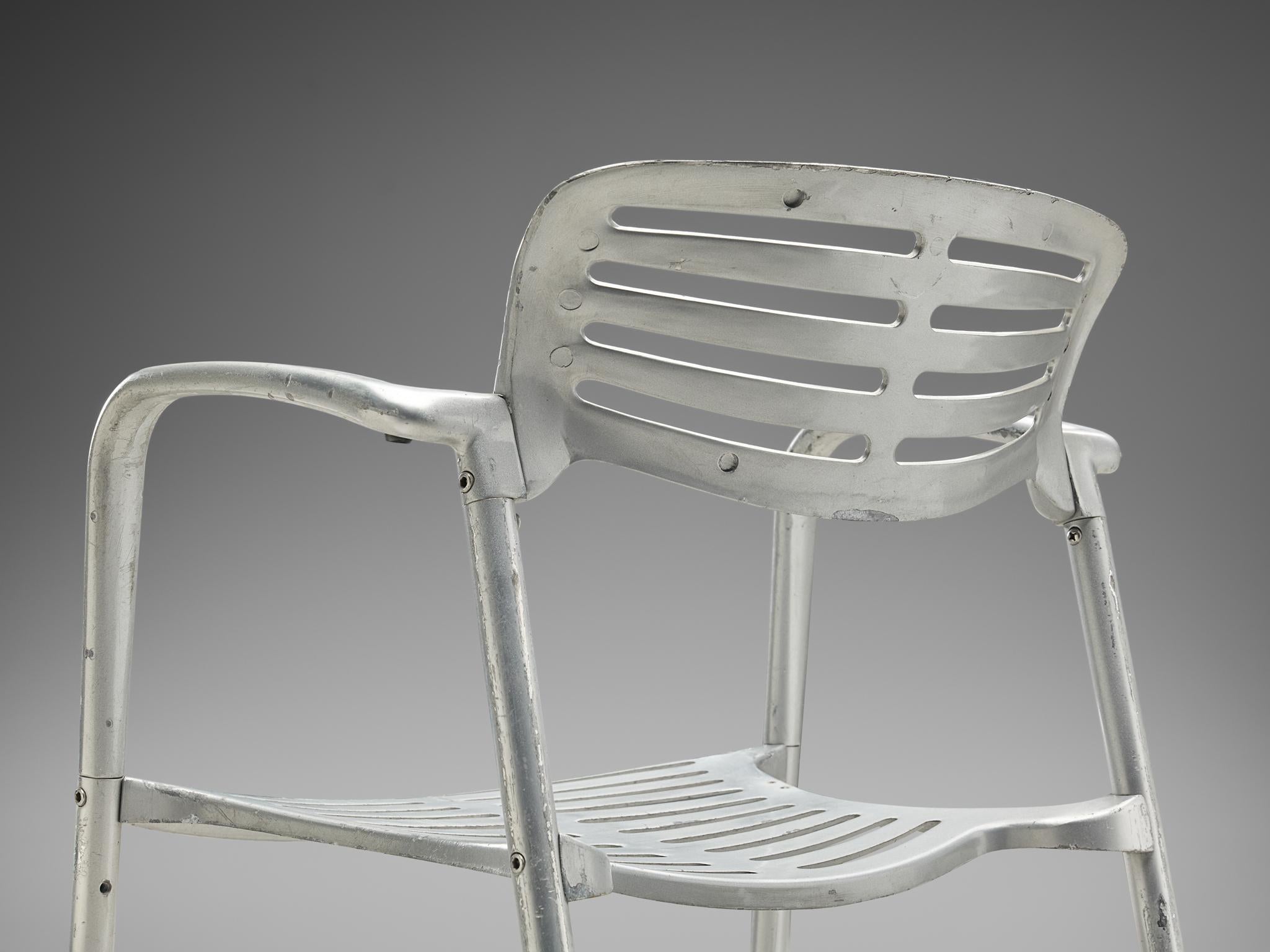 Mid-Century Modern Jorge Pensi 'Toledo' Armchairs in Aluminium For Sale