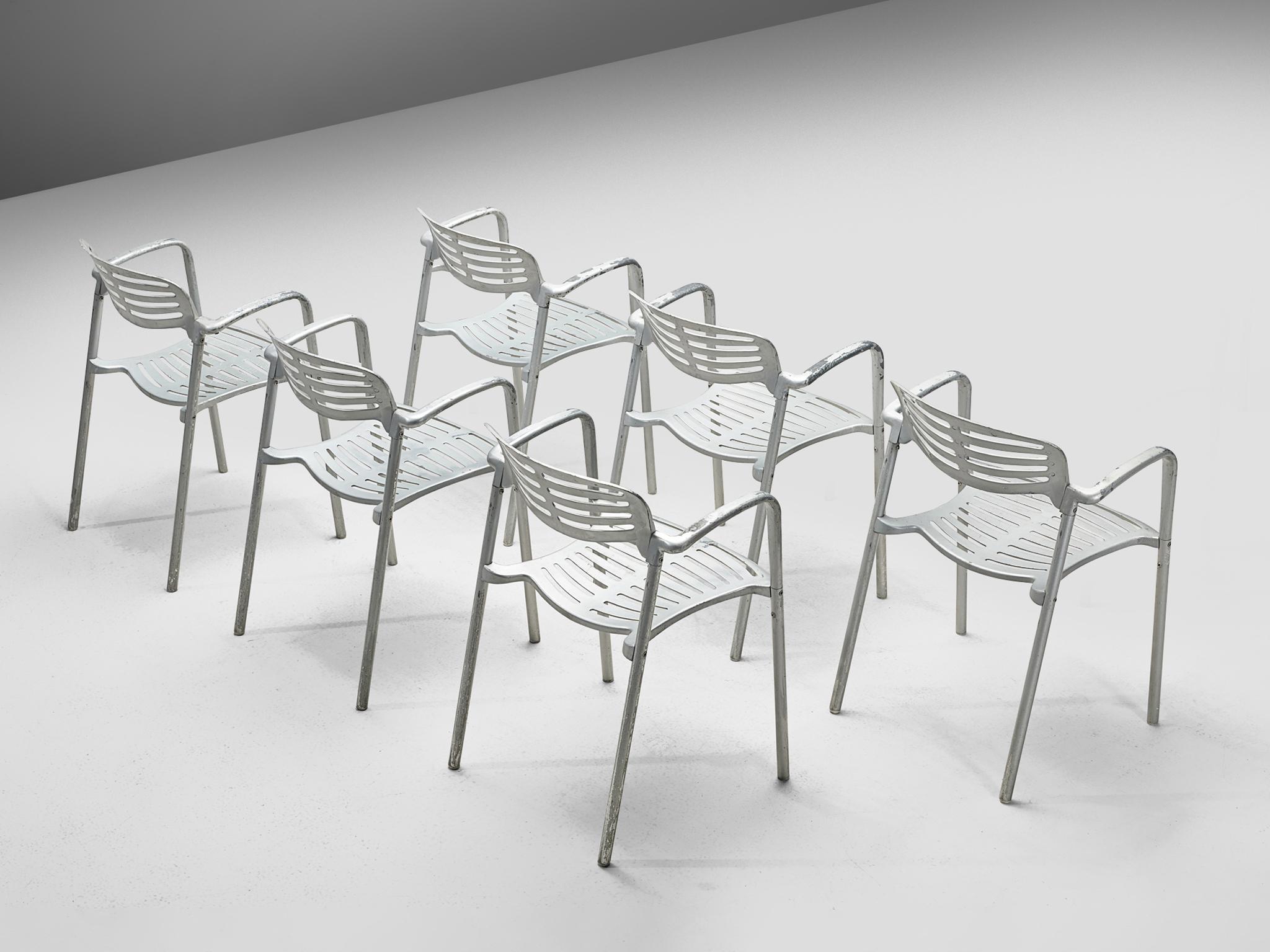 Spanish Jorge Pensi 'Toledo' Armchairs in Aluminum