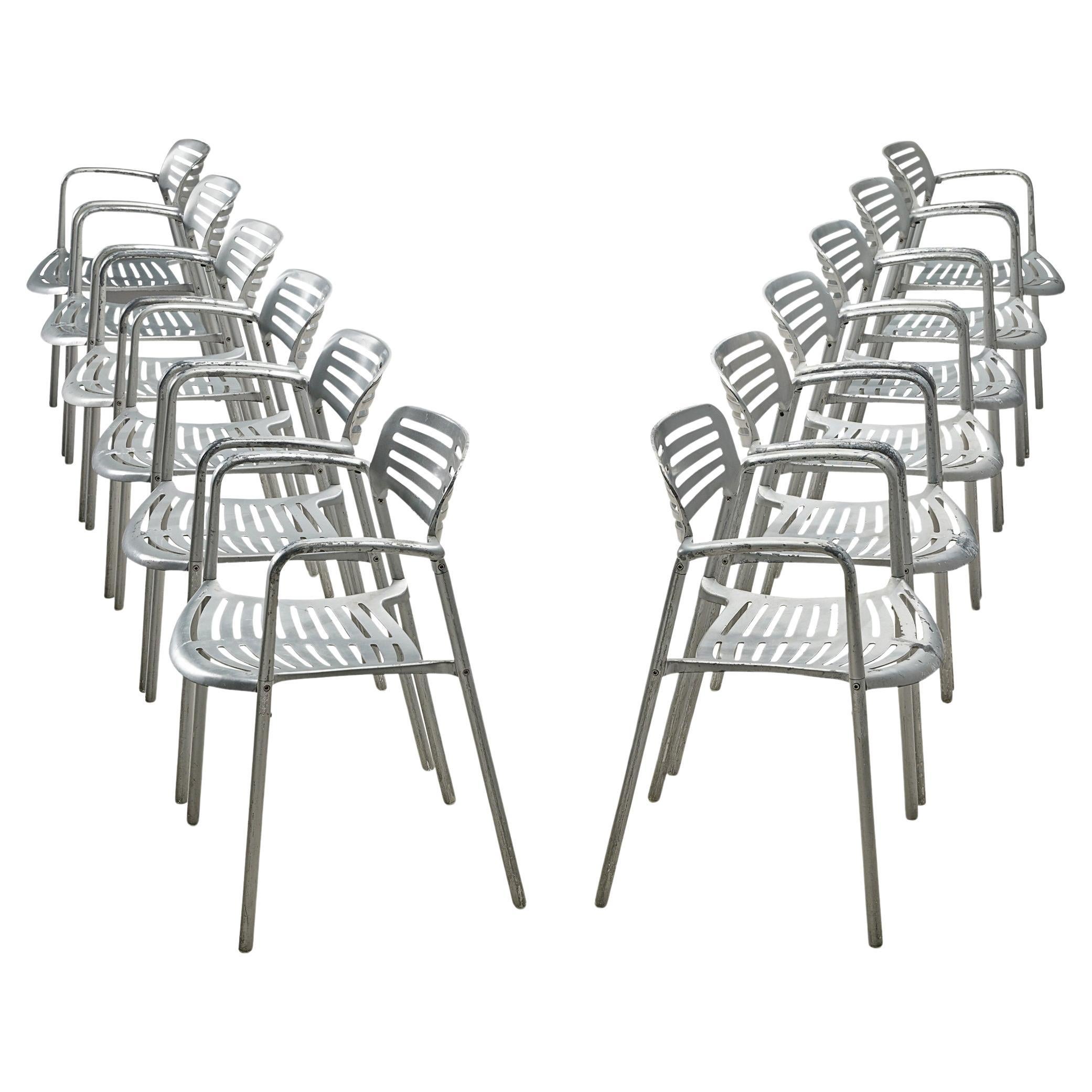 Pensi 'Toledo' Armchairs in Aluminium For Sale at 1stDibs