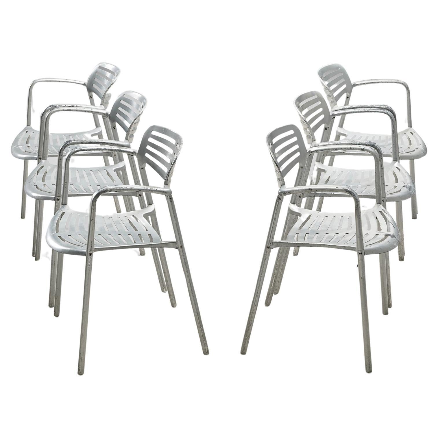 Jorge Pensi 'Toledo' Armchairs in Aluminium  For Sale