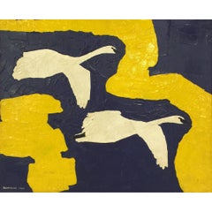 Jorge Quartilho Acrylic on Canvas "Juntos" 1989 Rio de Janeiro