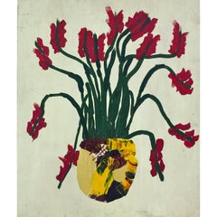 Jorge Quartilho Acrylic on Canvas "Palmas pra Dino", 1981, Rio de Janeiro