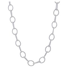 Jorge Revilla Ausgefallene Gliederkette Halskette 17 3/4" Sterling 925 Nautisches Seil